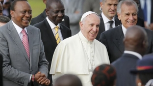 Pope FRANCIS has kicked off his maiden tour of Africa with a message of peace and reconciliation to Kenyans.