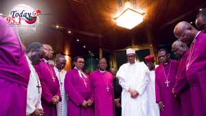 Pres Buhari Meets Obasanjo ,Anglican Bishops.